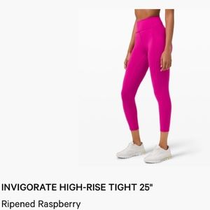 Lululemon Invigorate High Rise Tight 25”